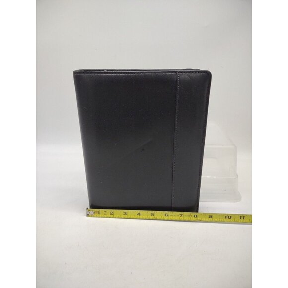 Vintage Day Runner Leather Cover Black Binder Planner 8\